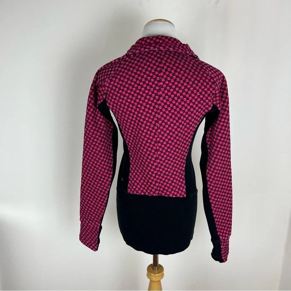 Lululemon Radiant Zip Up Jacket Berry Rumble pink & black print Size 4 - Picture 8 of 9